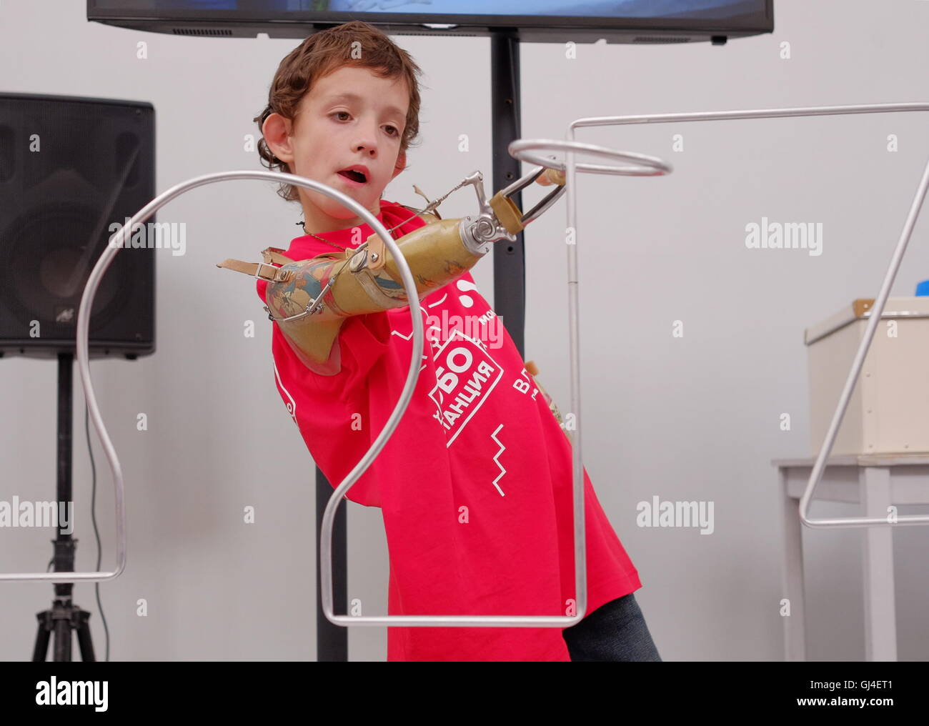 prosthetic limb child stock photos \u0026 prosthetic limb child stockmoscow, russia 13th aug, 2016 a participant in the cybathlon competition for