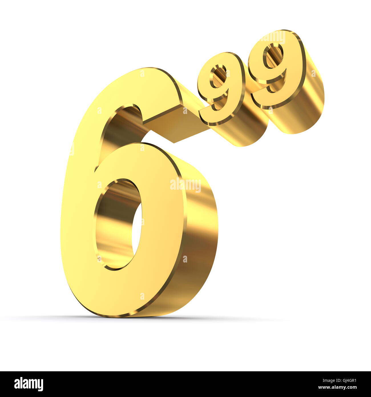 Number tag six Cut Out Stock Images Pictures Alamy