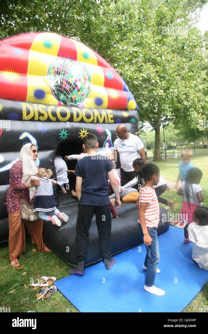 England, London, Haringey, Community Impact Project,  Chestnuts Community Centre, Disco Dome, Children's Activities. Stock Photo