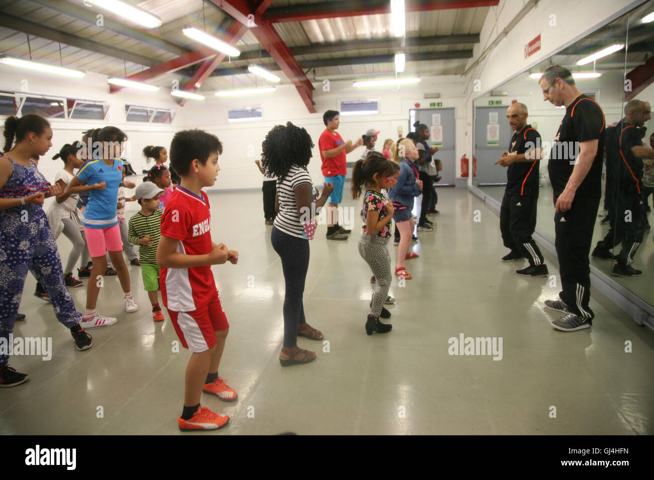 Community Impact Haringey, Chestnut Community Centre, Children's Keep Fit during summer holidays. Stock Photo