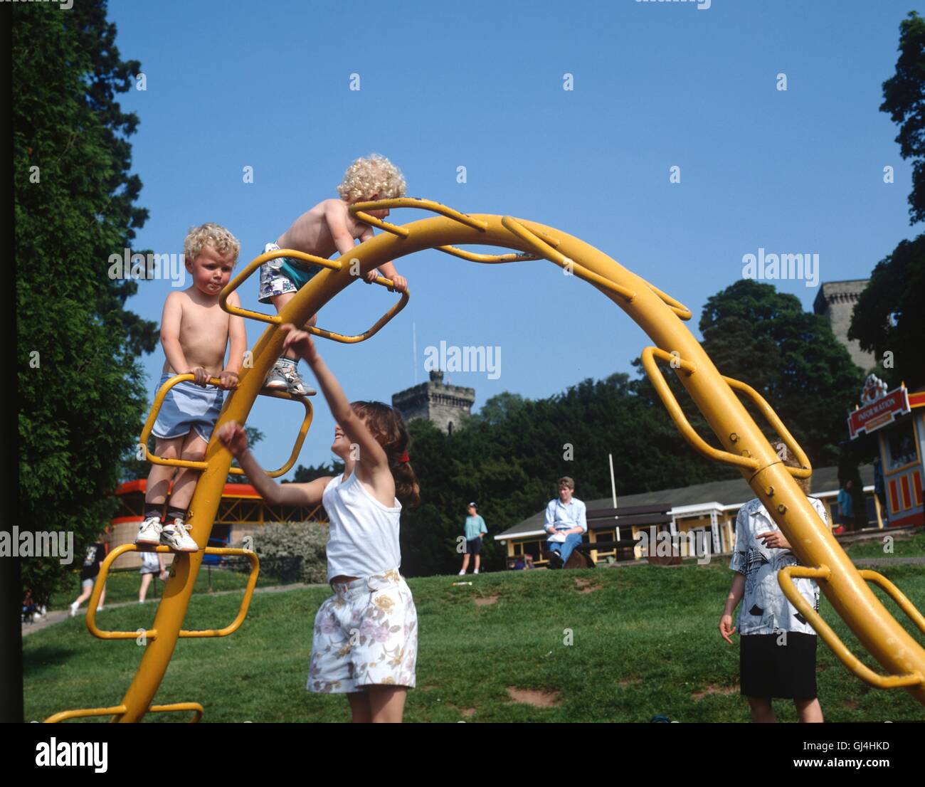 England, Staffordshire, Alton Towers Resort, Children's playground Stock Photo Alamy