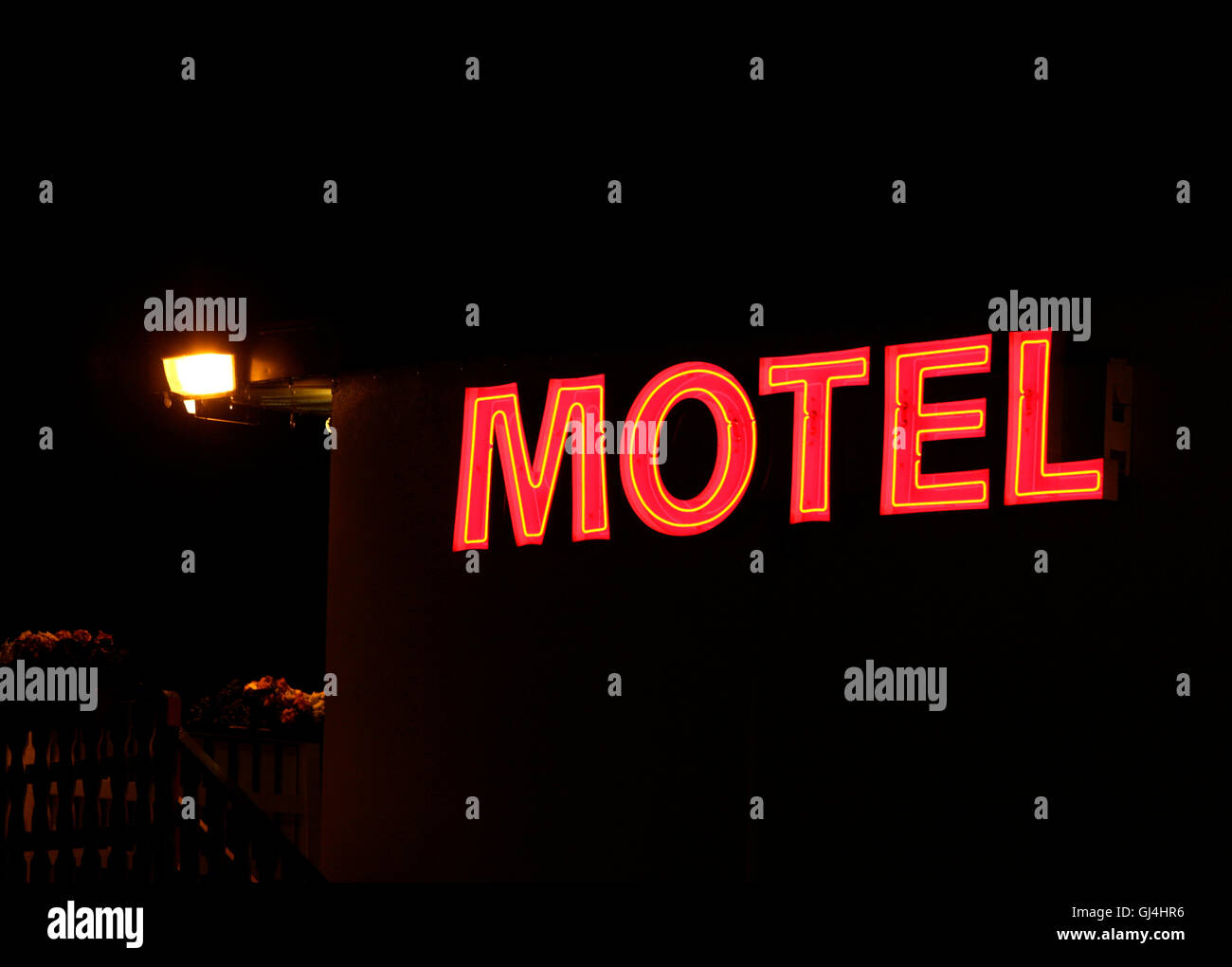 motel sign Stock Photo