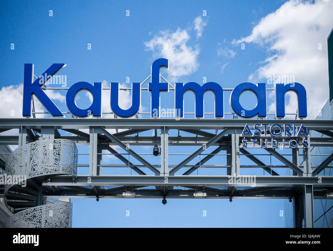 The entrance to the Kaufman Astoria Studios in the Astoria neighborhood