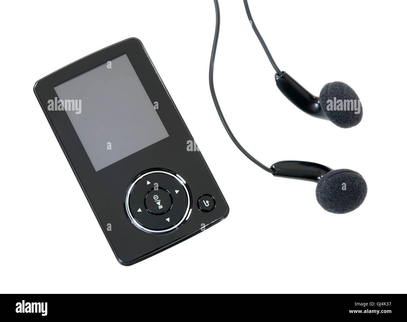 MP3 player and earphones Stock Photo Alamy