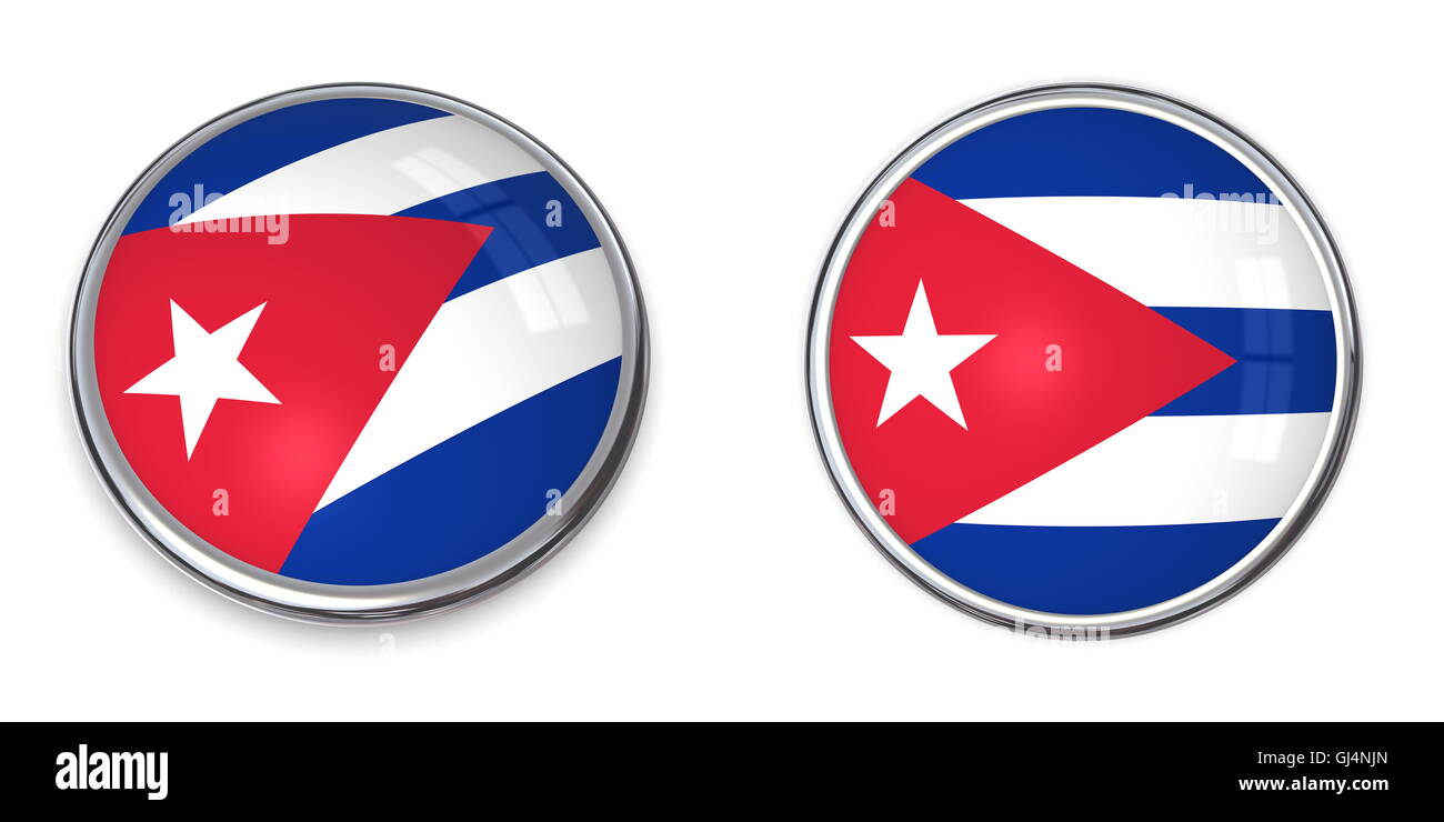 Banner Button Cuba Stock Photo
