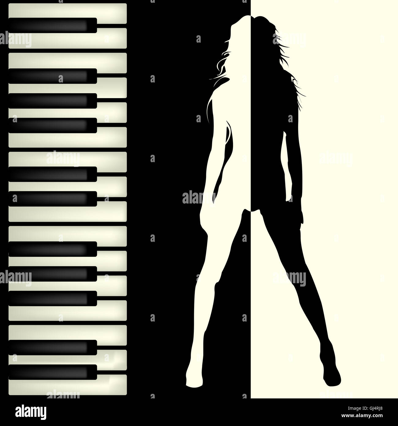 Piano bar brochure Stock Photo - Alamy