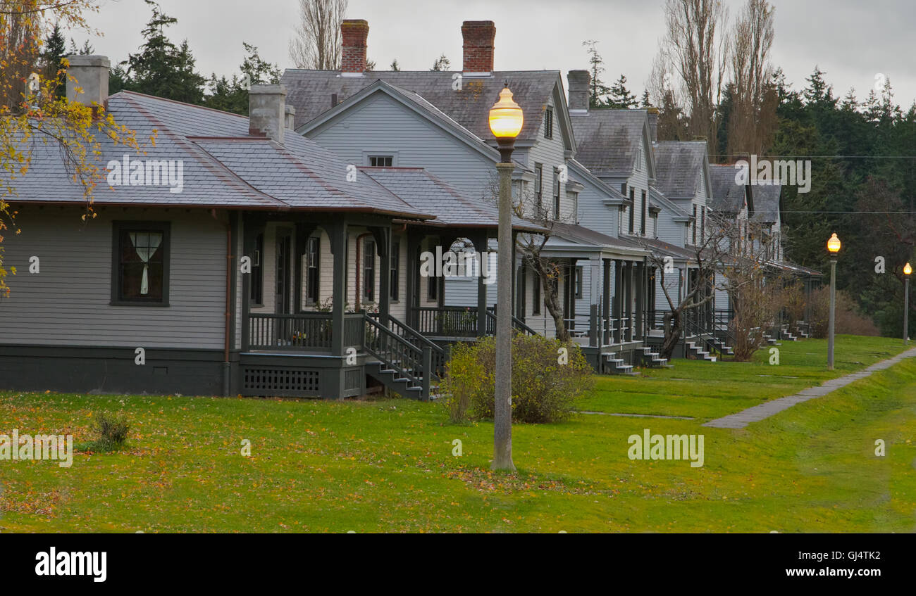 Fort Worden Army Billets Stock Photo Alamy