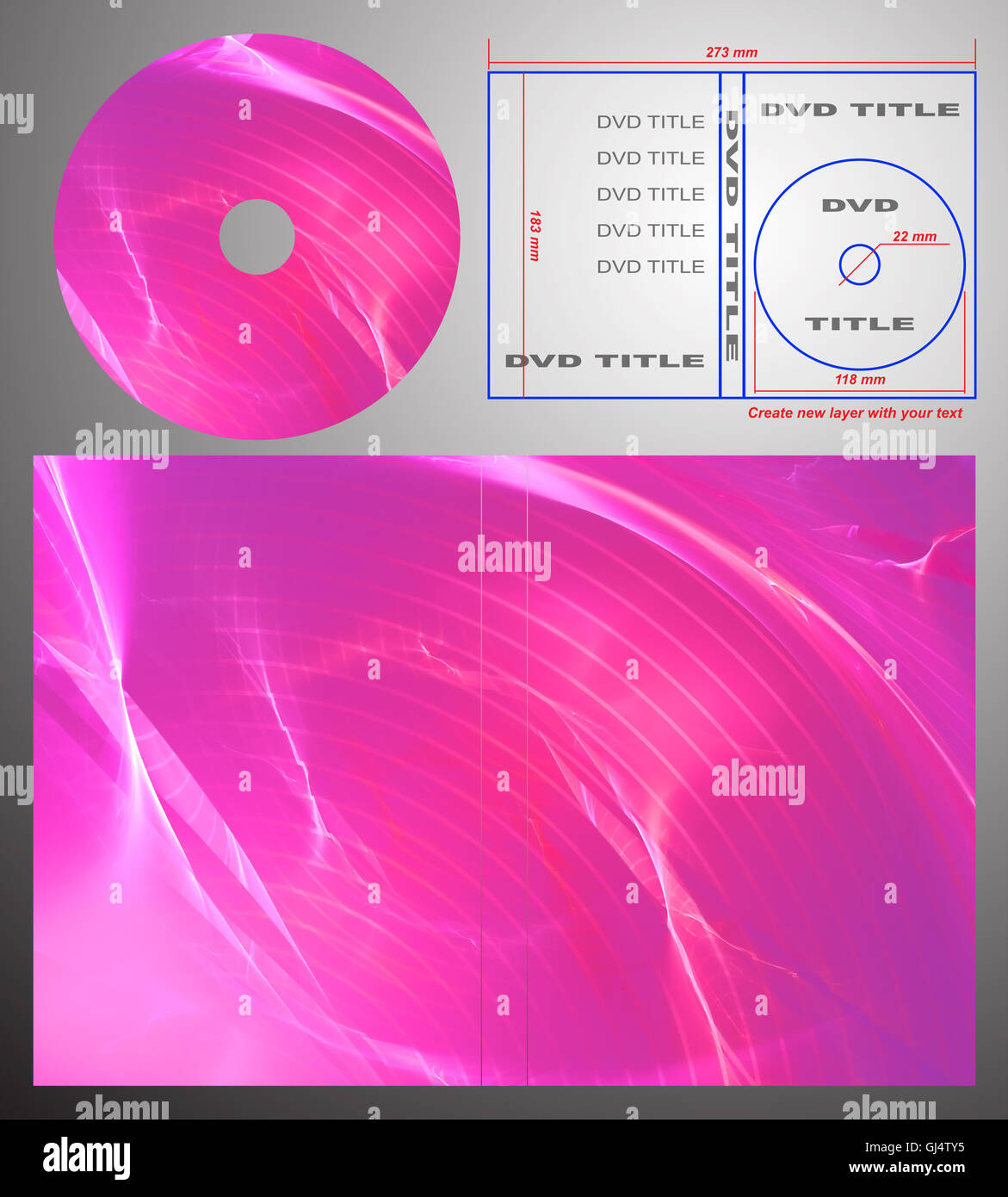 Abstract design template for dvd label and boxcover Stock Photo Alamy