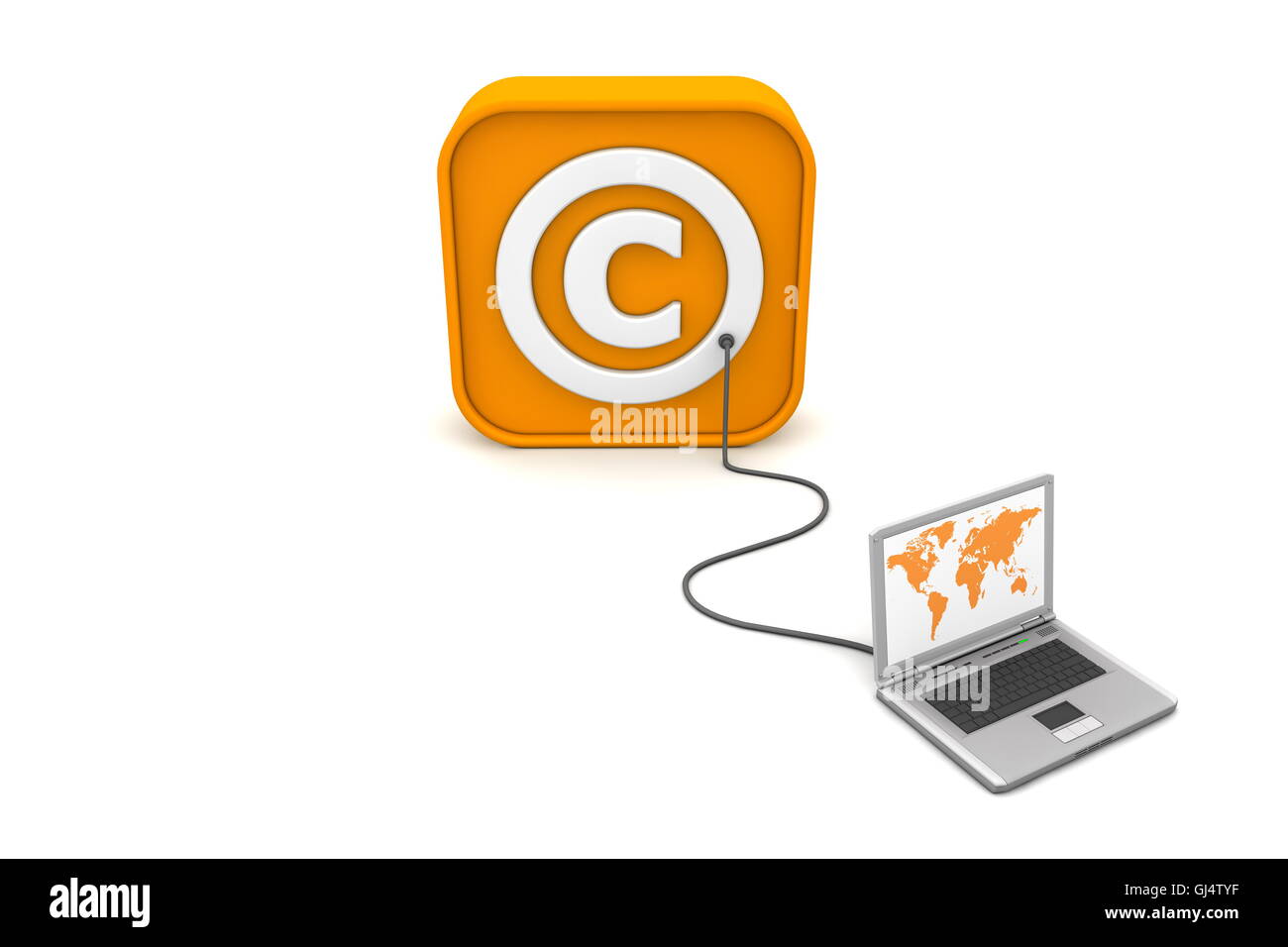 Copyright Box Laptop copyright symbol piracy hi-res stock photography and images - Alamy