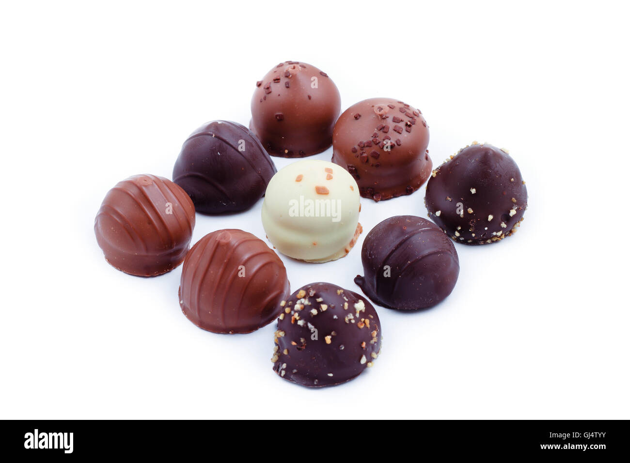 Chocolate truffles assortment Stock Photo Alamy
