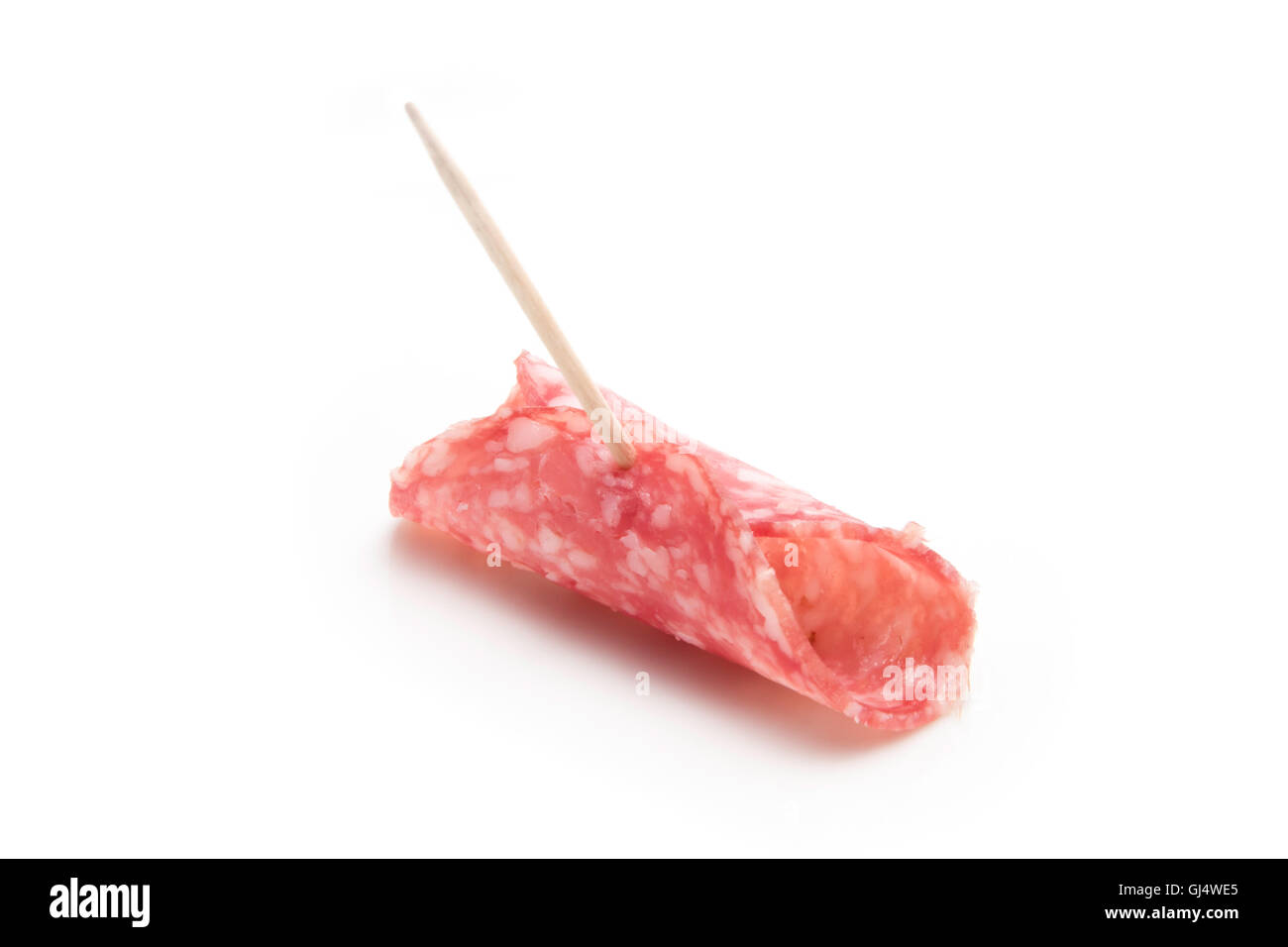 Slice of Salami Stock Photo Alamy