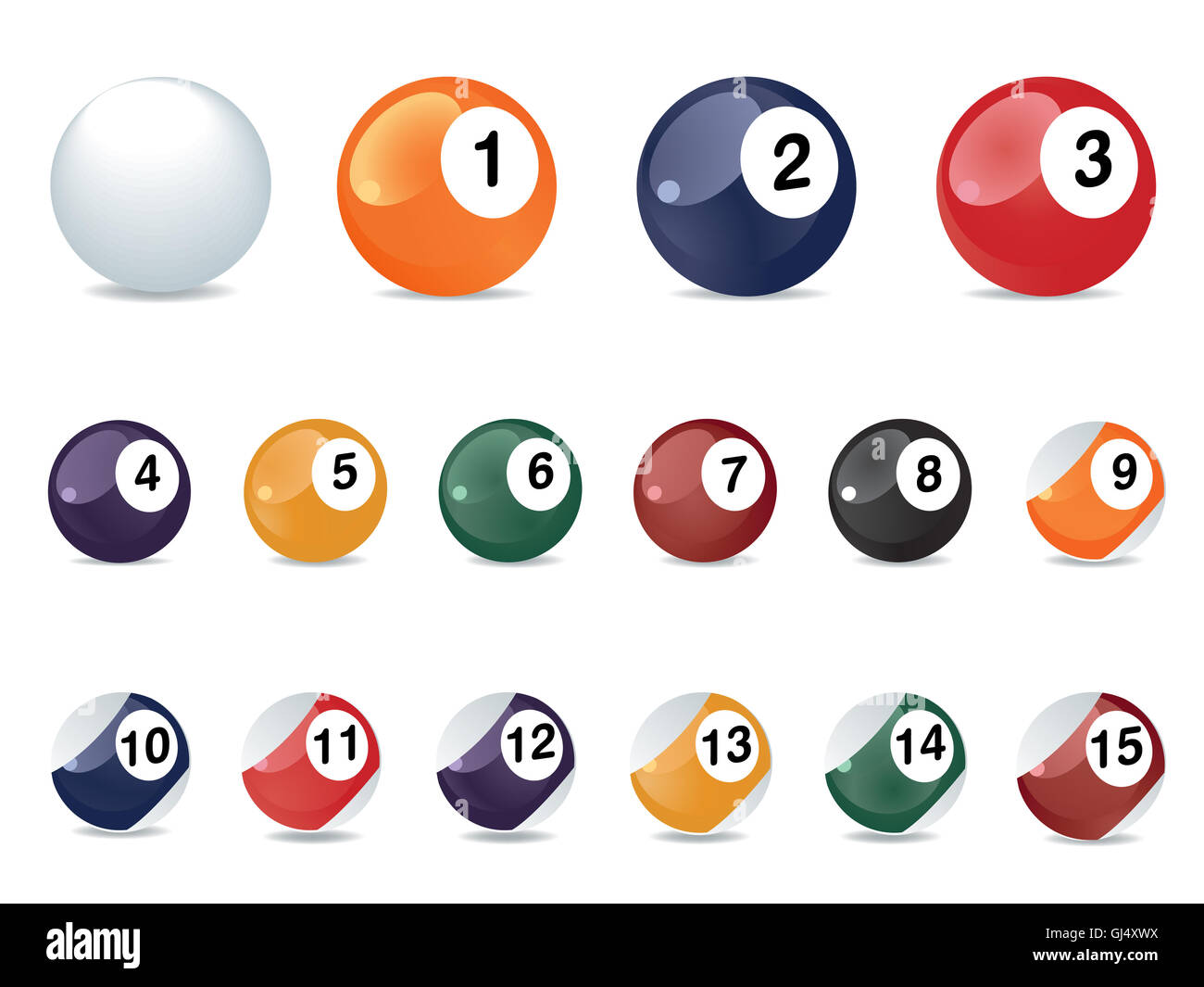 Pool game balls Stock Photo Alamy