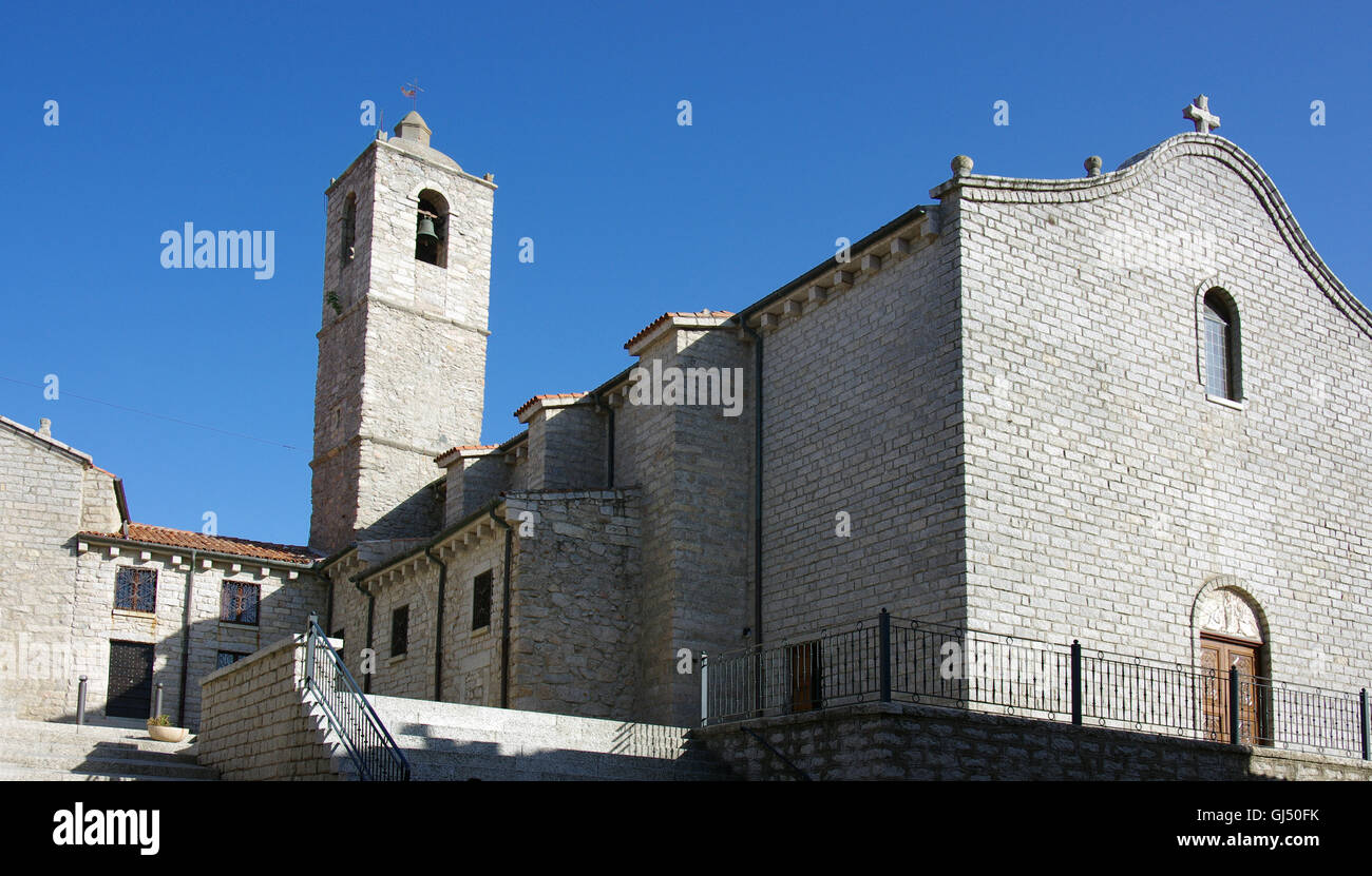 Calangianus, Sardinia. The Santa Chiara Cathedral Stock Photo