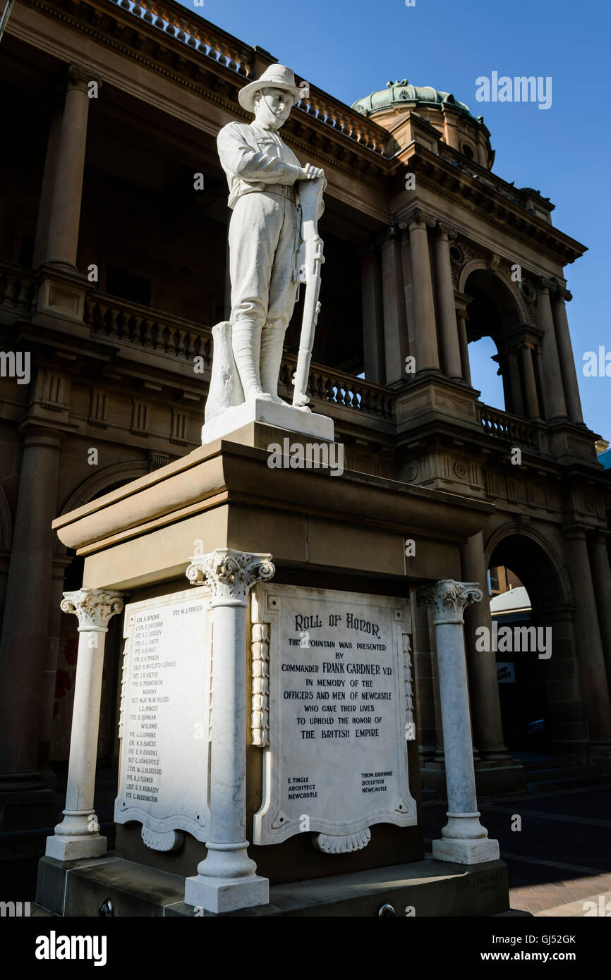 The Great War memorial on Hunter Street in Newcastle, New South Wales, Australia. Stock Photo