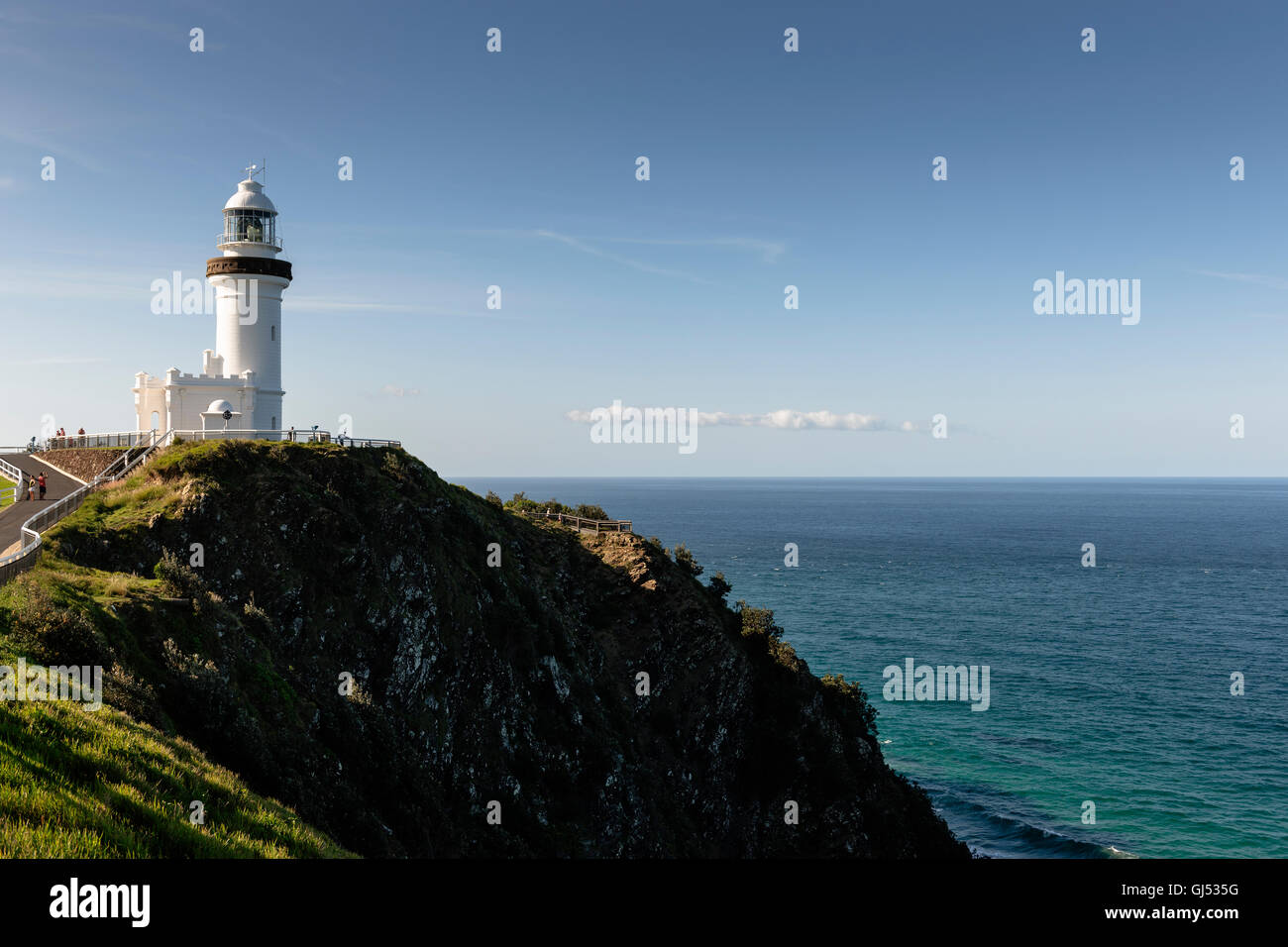 Cape Byron Lighthouse in Byron Bay. Stock Photo
