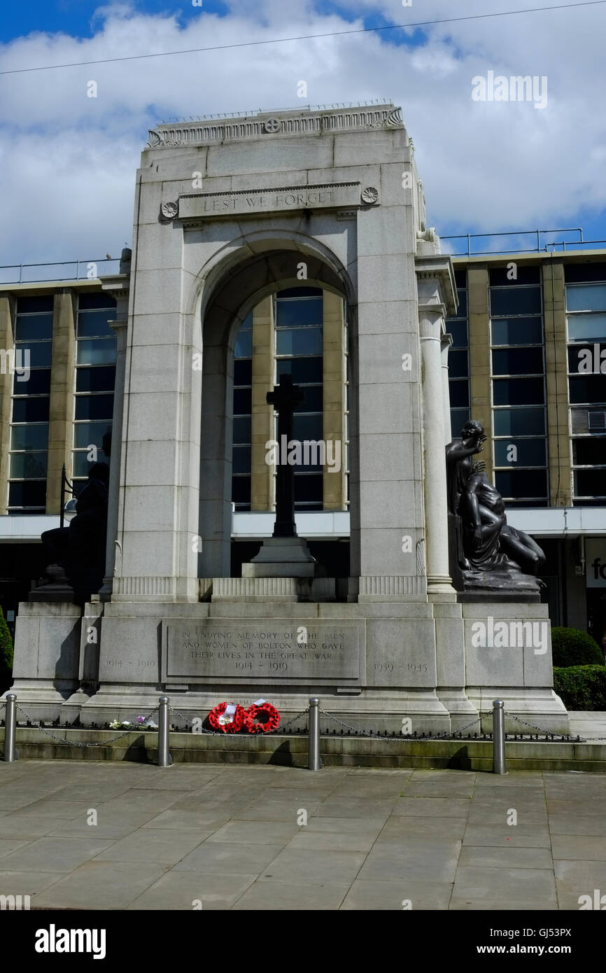 Bolton War Memorial, Victoria Square Stock Photo