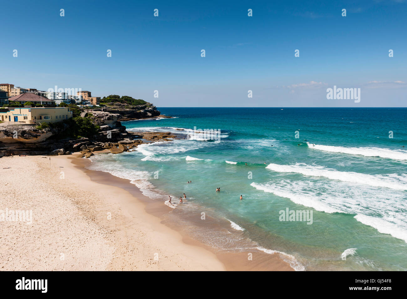 View of Tamarama Beach in Sydney. Stock Photo