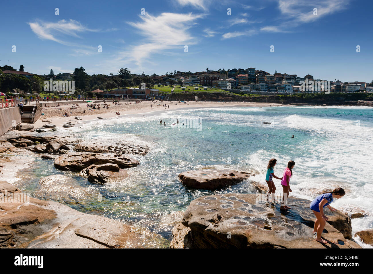 View of Bronte Beach in Sydney. Stock Photo