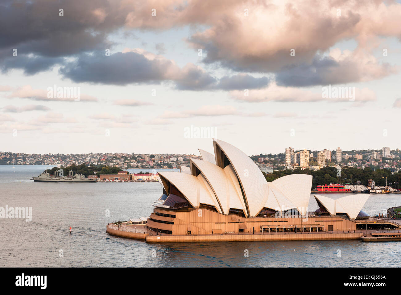 Sydney Opera House in the Harbour of Sydney. Stock Photo