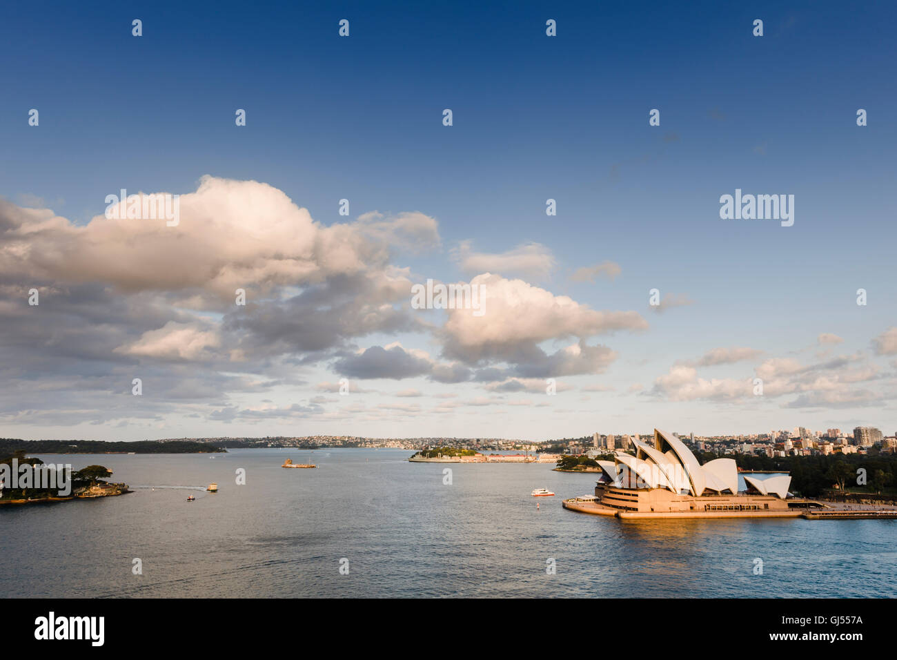 Sydney Opera House in the Harbour of Sydney. Stock Photo