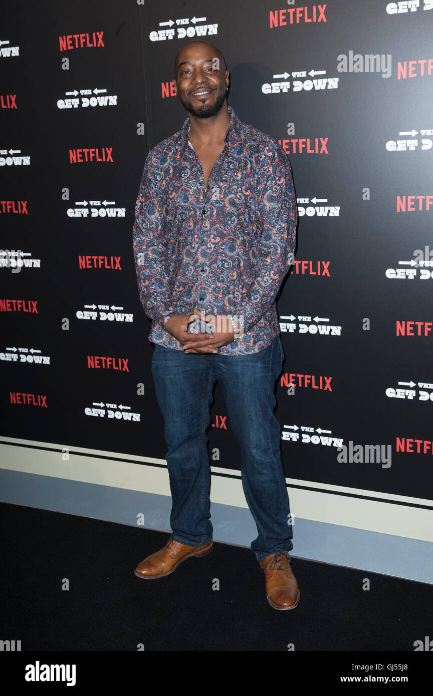 Bronx, NY USA - August 11, 2016: Rahiem attends The Get Down Netflix original series premier at Lehman Center for performing arts in the Bronx Stock Photo