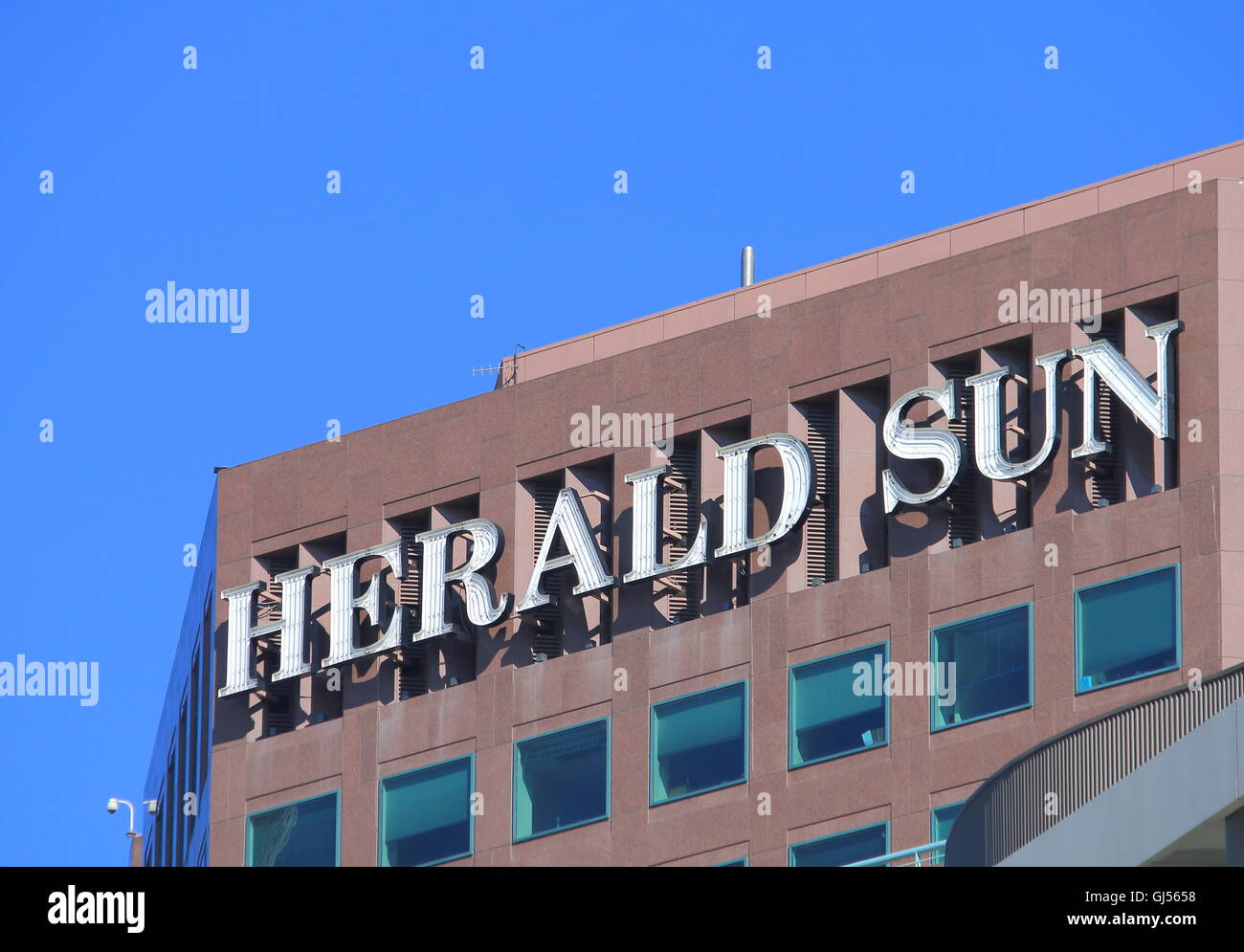 Herald Sun newspaper logo , morning tabloid newspaper based in Melbourne Australia. Stock Photo