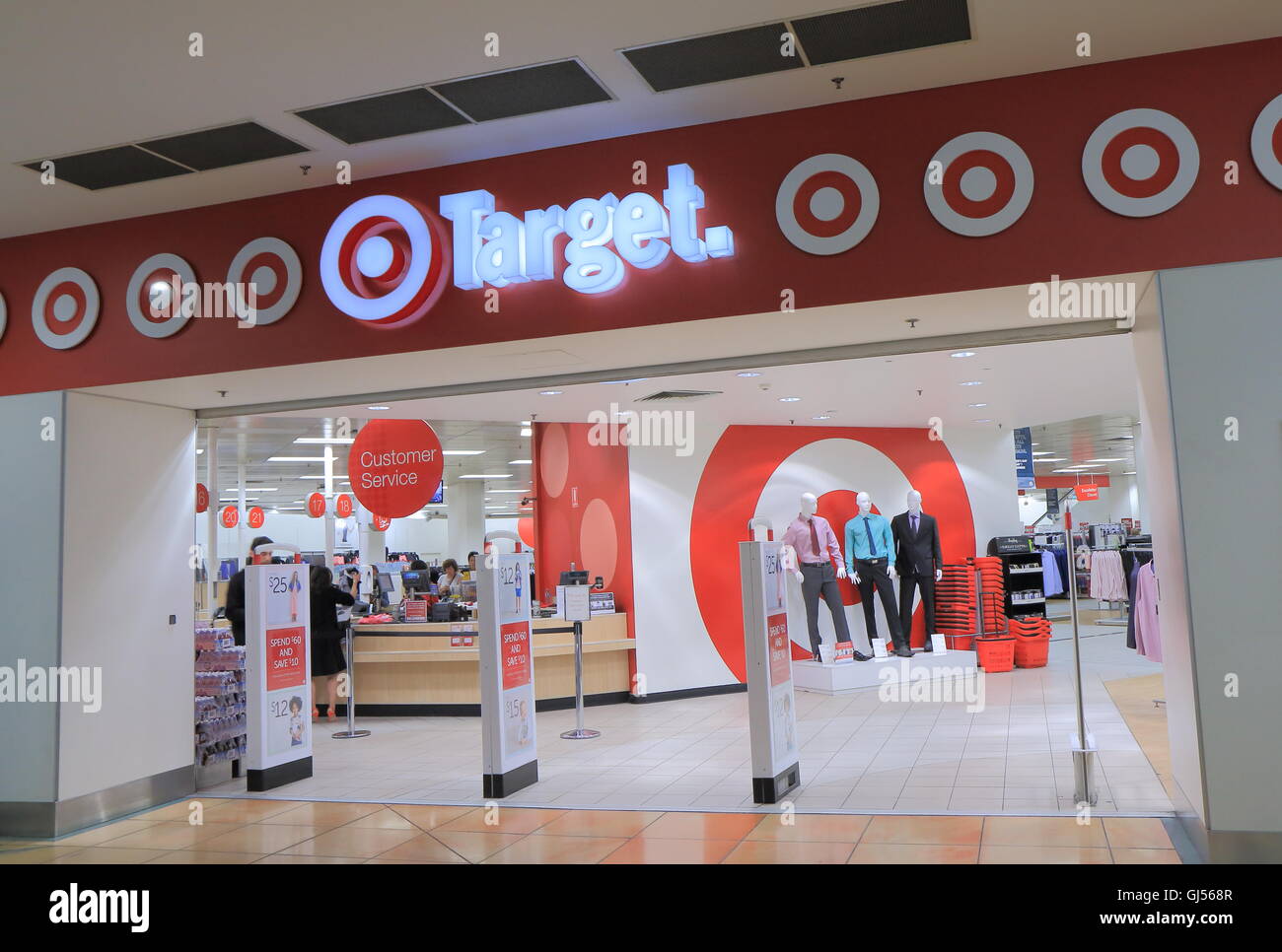 People shop at Target in Melbourne Australia. Target is an Australian department store chain