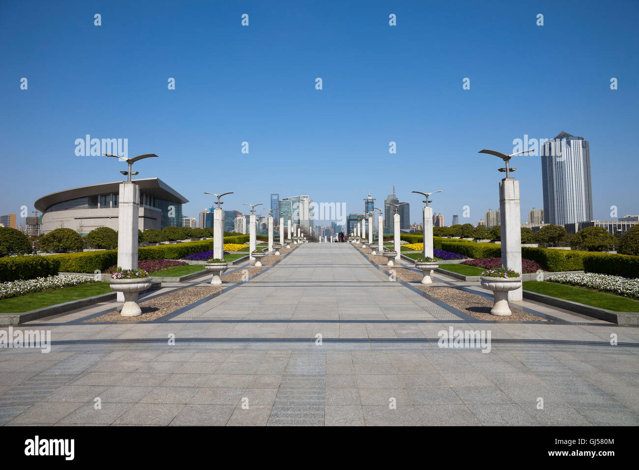 Shanghai Century Boulevard Stock Photo Alamy