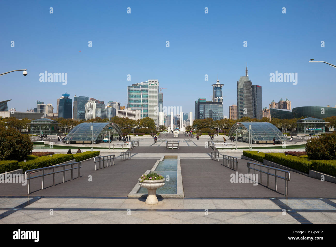 Shanghai Century Boulevard Stock Photo Alamy
