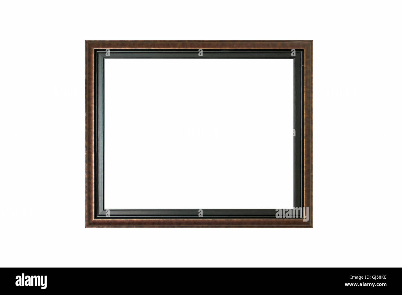 wooden picture frame isolated on white background Stock Photo - Alamy