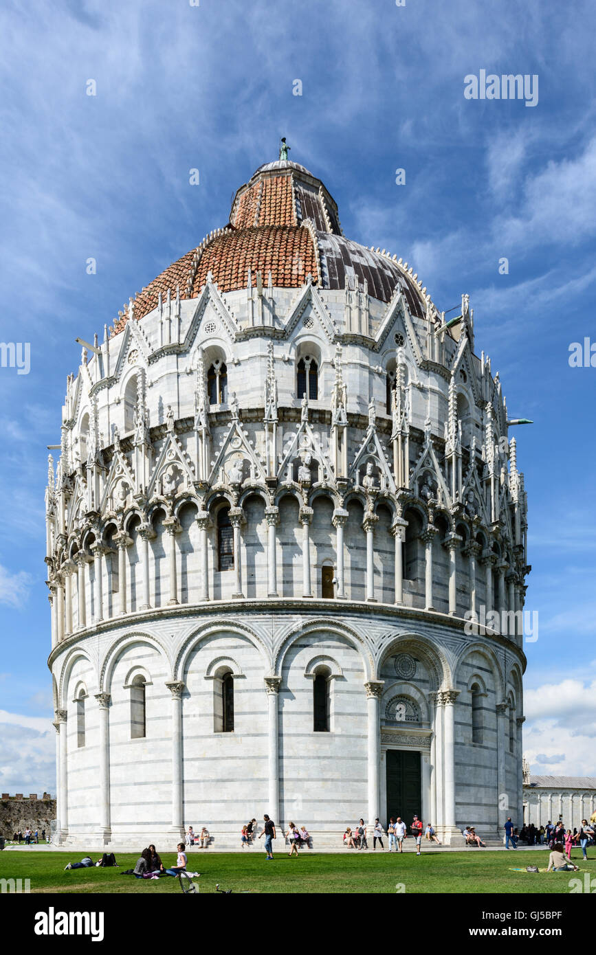 The Baptistery at Pisa, Italy Stock Photo