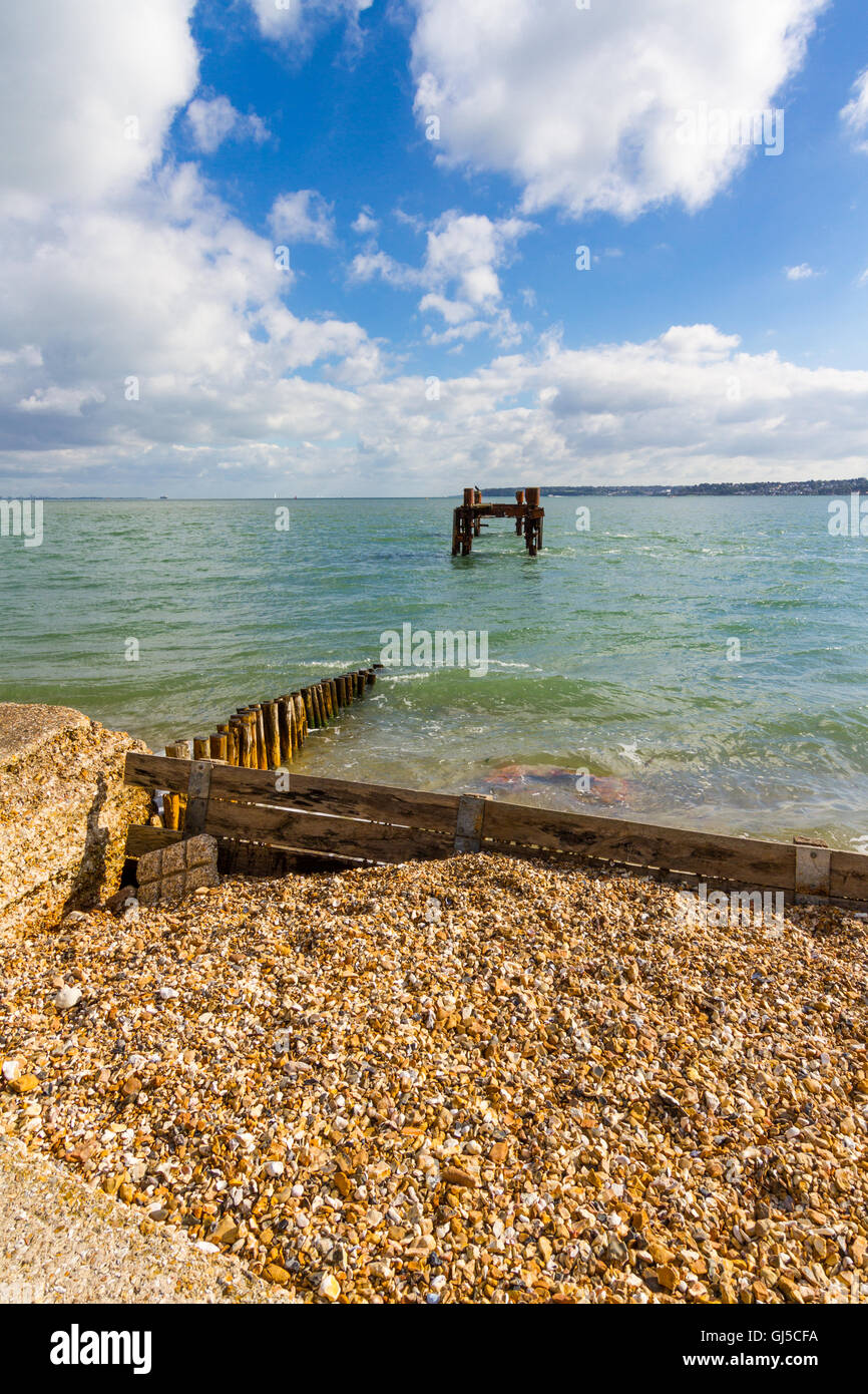 WWII Pier Heads used to load ships for DDay French Landings. Lepe