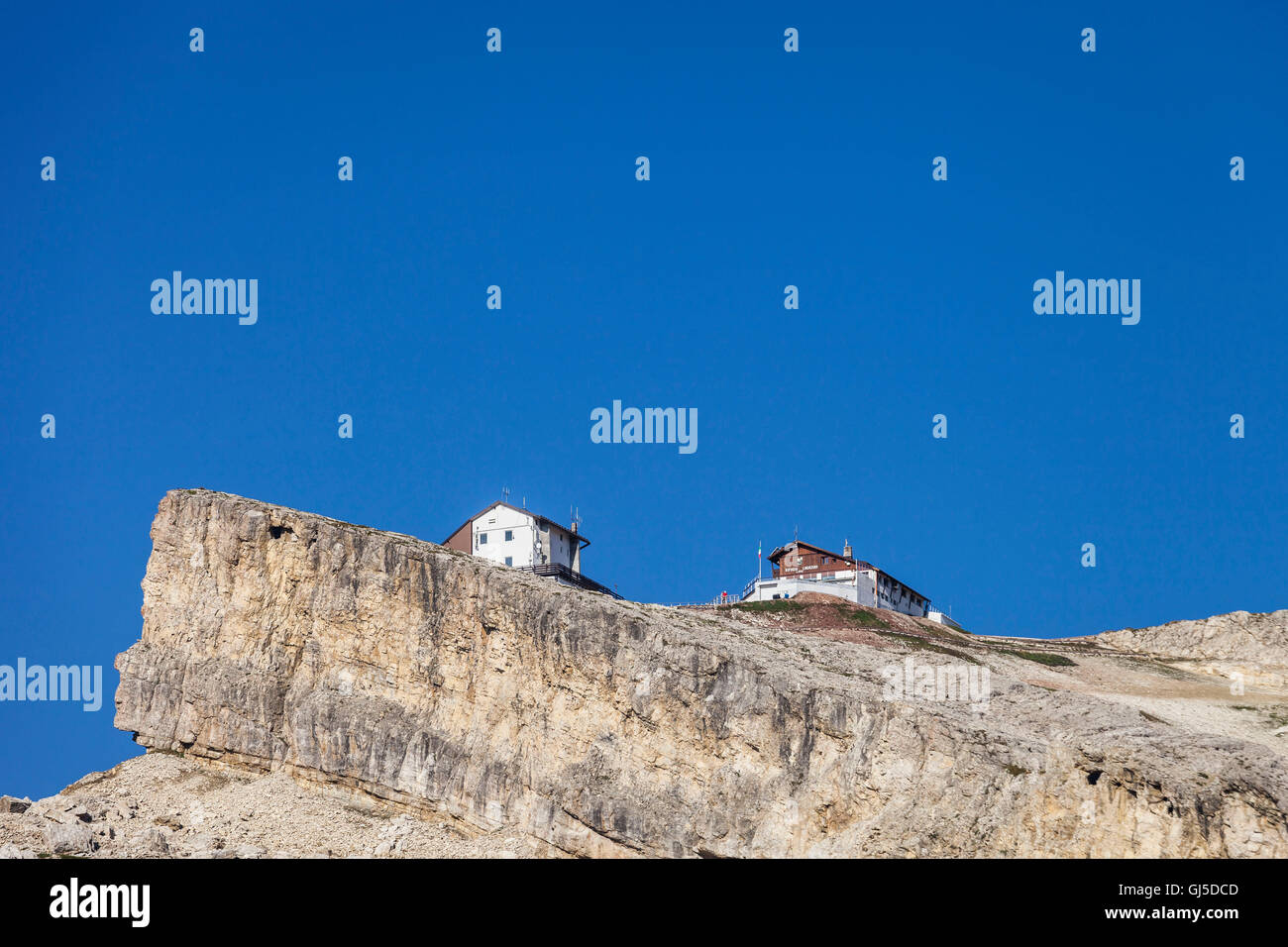 top station of the ropeway and Lagazuoi hut, Lagazuoi (small), the ...