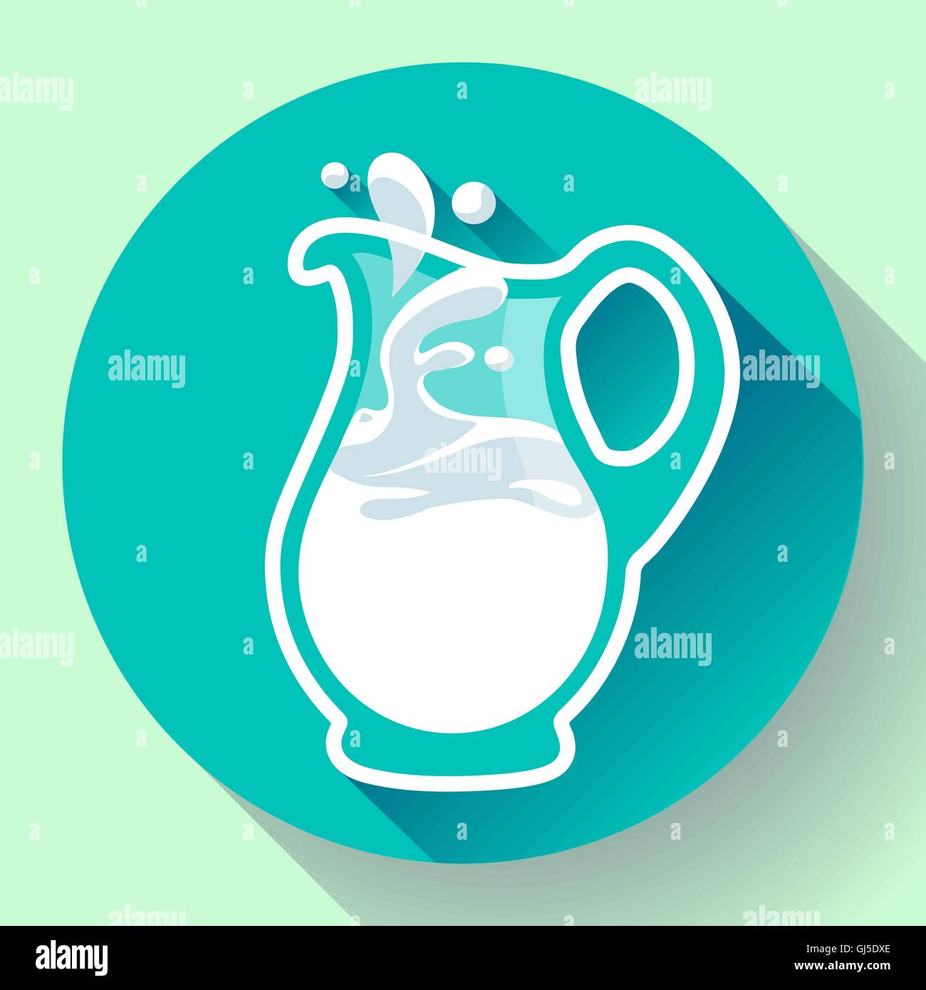 Glass milk jug with splash fresh Stock Vector Image & Art Alamy