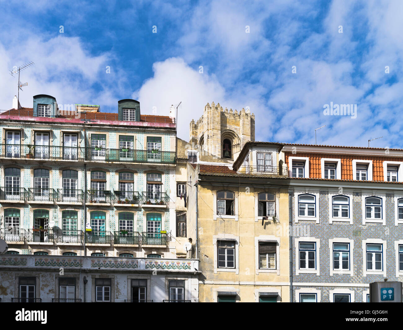 dh LISBON PORTUGAL Lisbon apartments city buildings lisboa Stock Photo