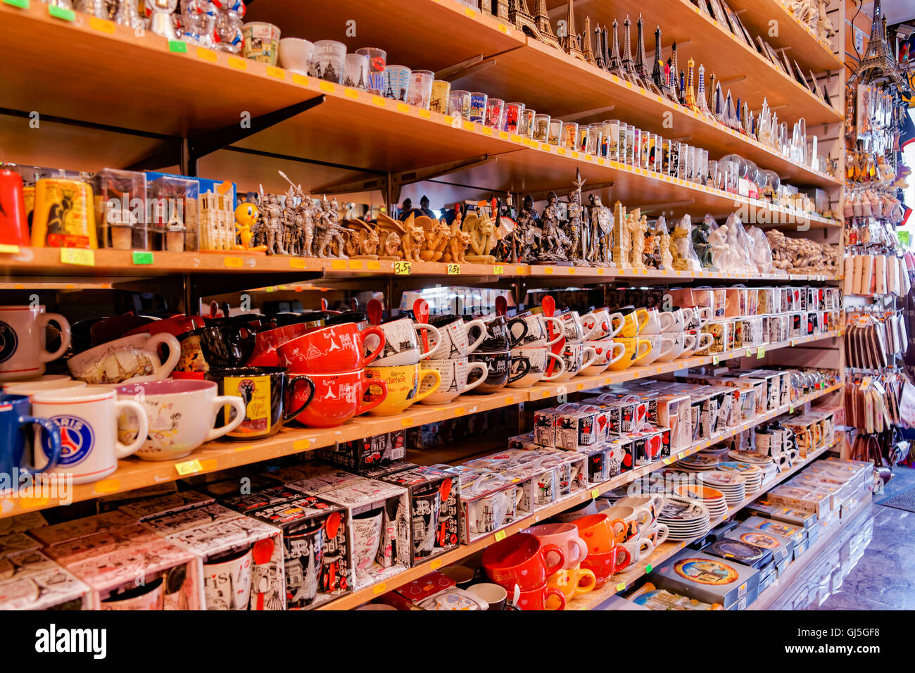 Souvenir shop in Paris, France Stock Photo