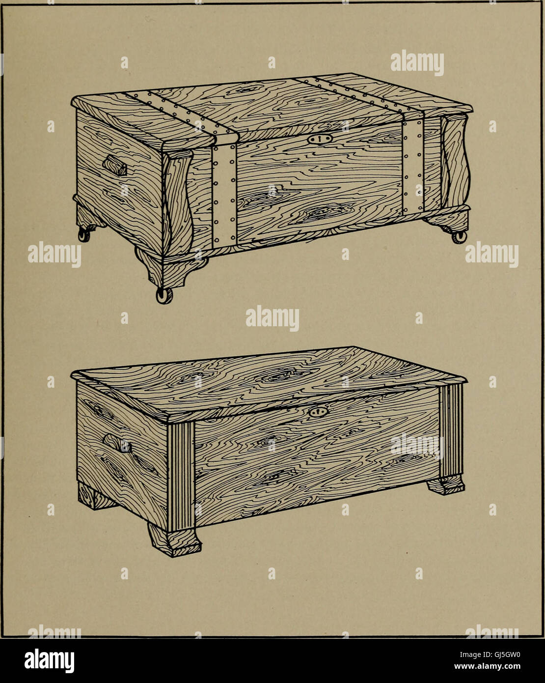 Cedar chests, how to make them (1921 Stock Photo Alamy