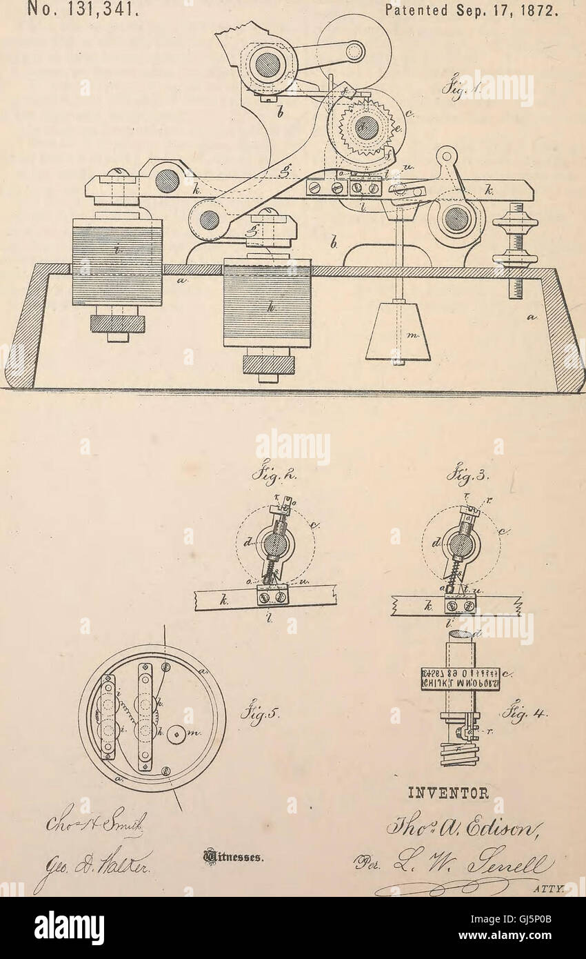Collection Of United States Patents Granted To Thomas A Edison Stock Photo Alamy