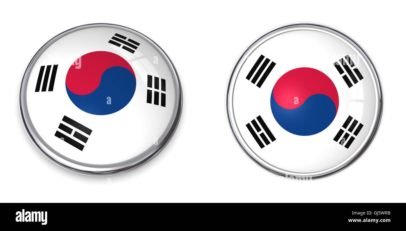Banner Button South Korea Stock Photo Alamy