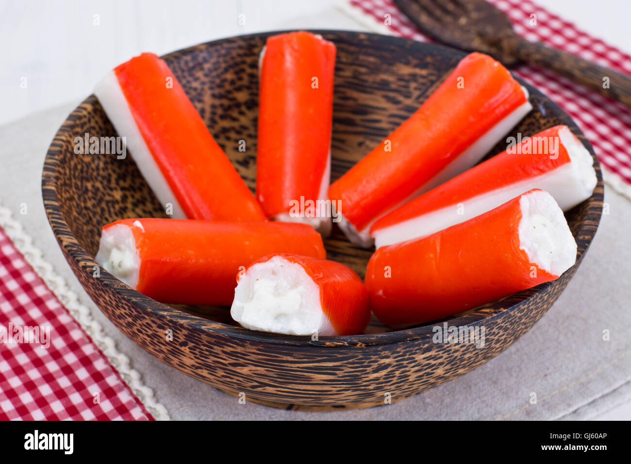 Crab Sticks with Cheese Stock Photo Alamy