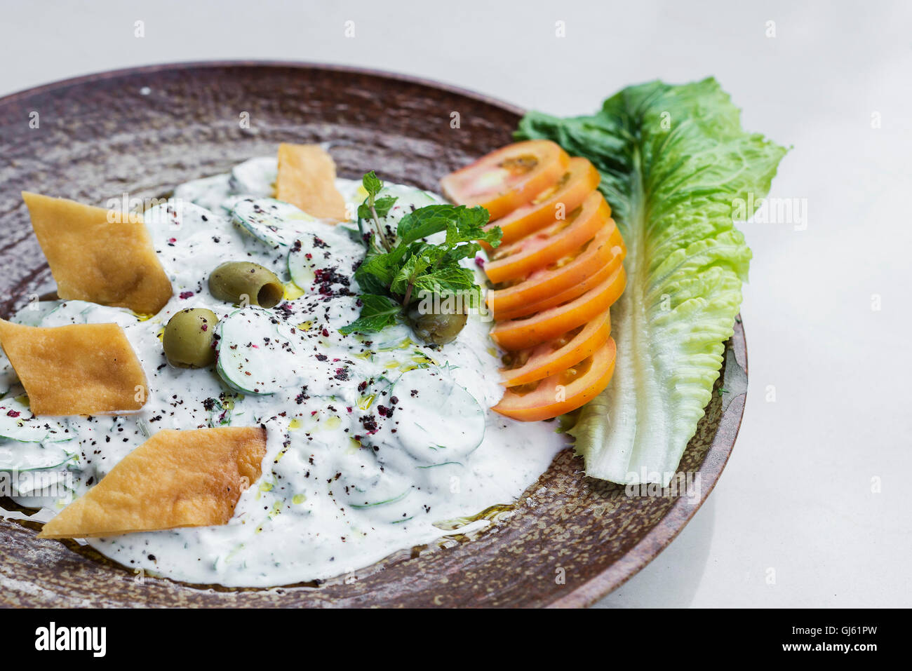 laban fresh yoghurt cucumber middle eastern lebanese dip snack starter
