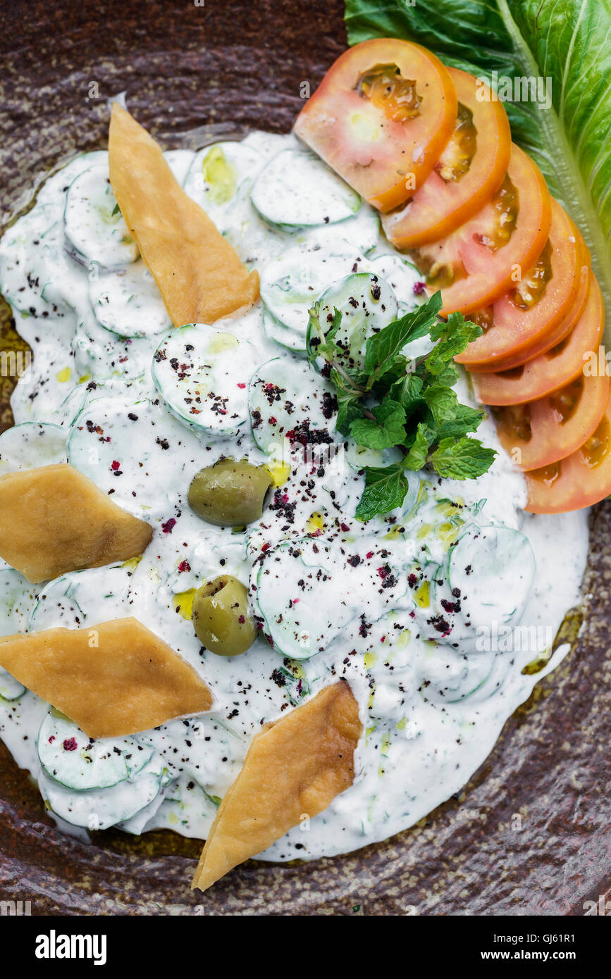 laban fresh yoghurt cucumber middle eastern lebanese dip snack starter
