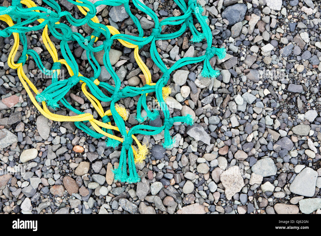 Fishing nets on a beach ready to be cast overboard for a new days
