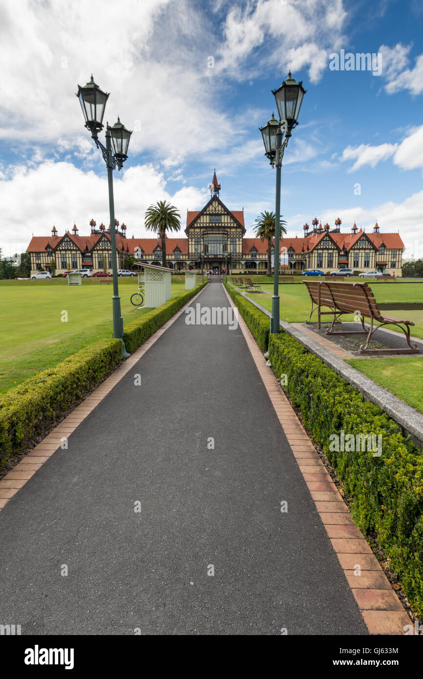 Rotorua city, North island of New Zealand museum 2016 Stock Photo
