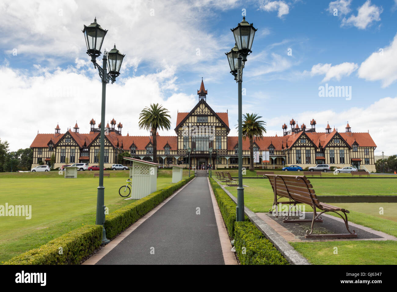 Rotorua city, North island of New Zealand museum 2016 Stock Photo