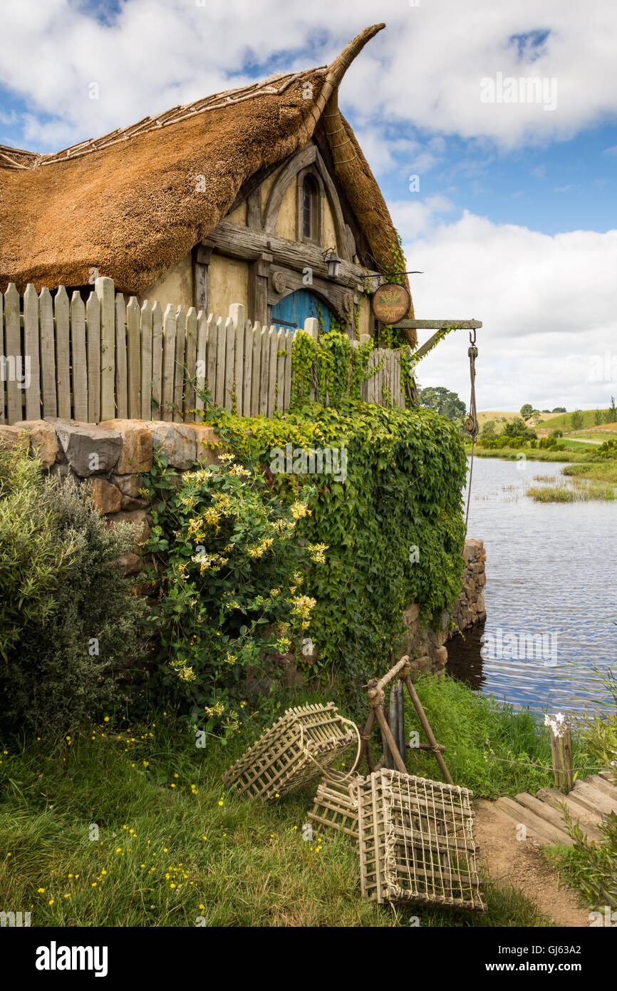 HOBBITON home of the HOBBIT movie and LORD OF THE RINGS 2016 on FEBRUARY 04, 2016 in Matamata, New Zealand 2016 Stock Photo