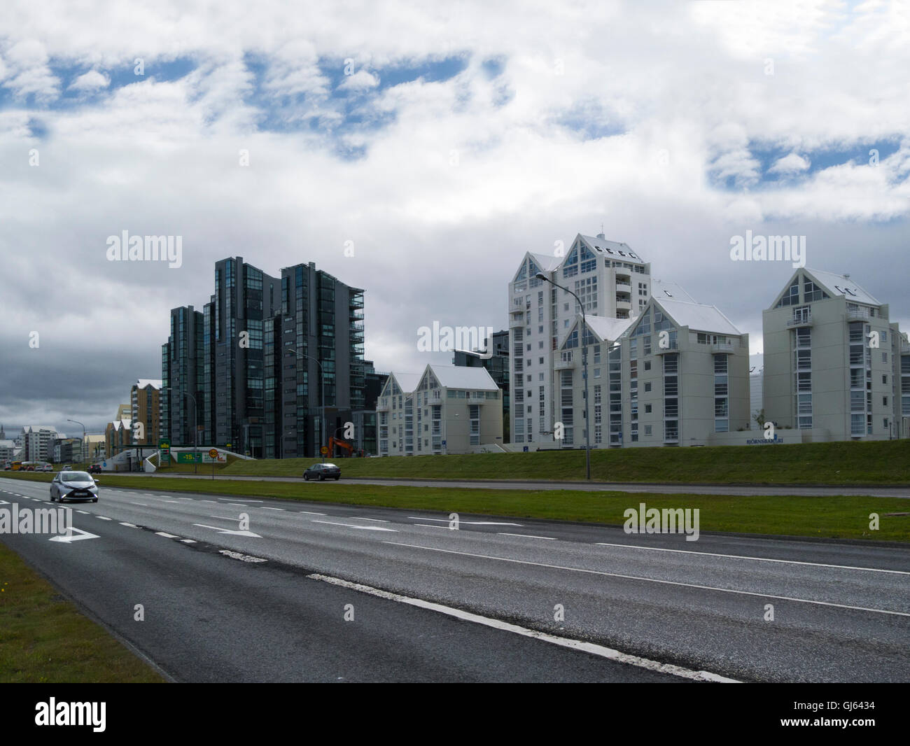 Image showcasing New high rise buildings along the waterfront Reykjavik Iceland in ...