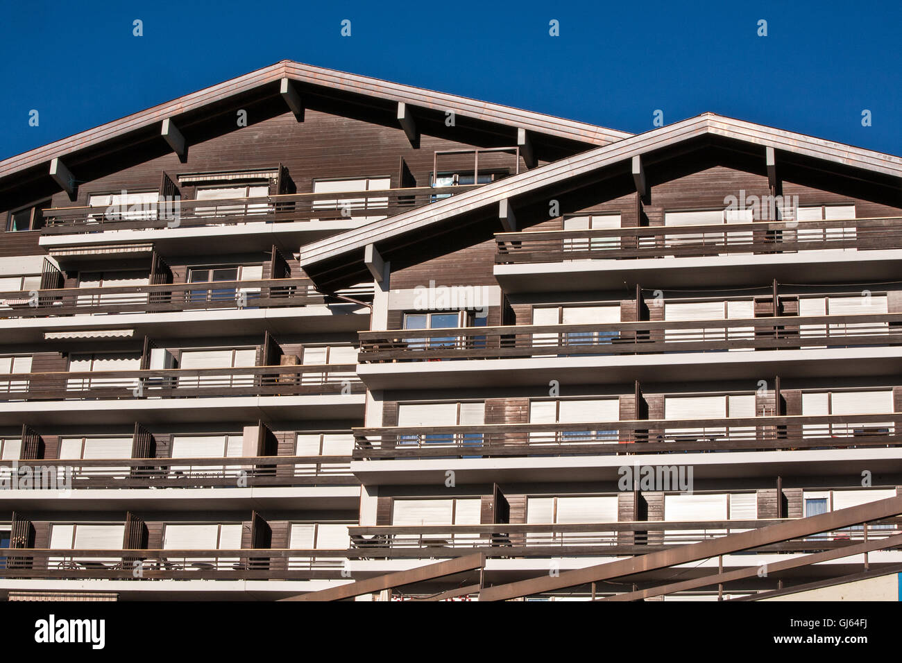 Image showcasing Apartment / flats buildings in centre of Nendaz a popular ski-ing ...