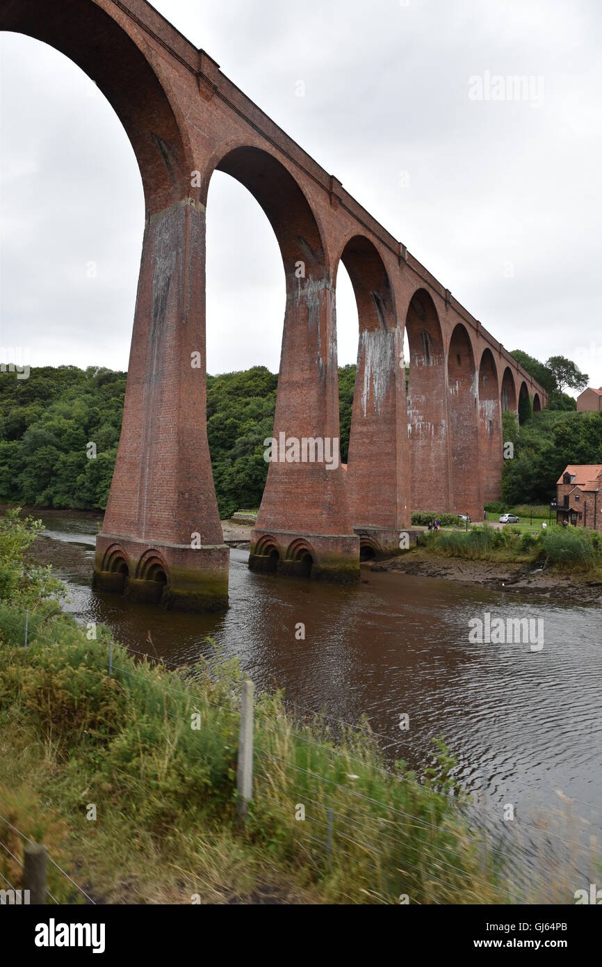 Railway Viaduct  on North Yorkshire moors railway Stock Photo