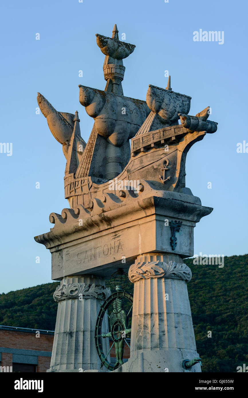 Monument a Juan de la Cosa, navigator, Santoña, Cantabria, Spain, Stock Photo